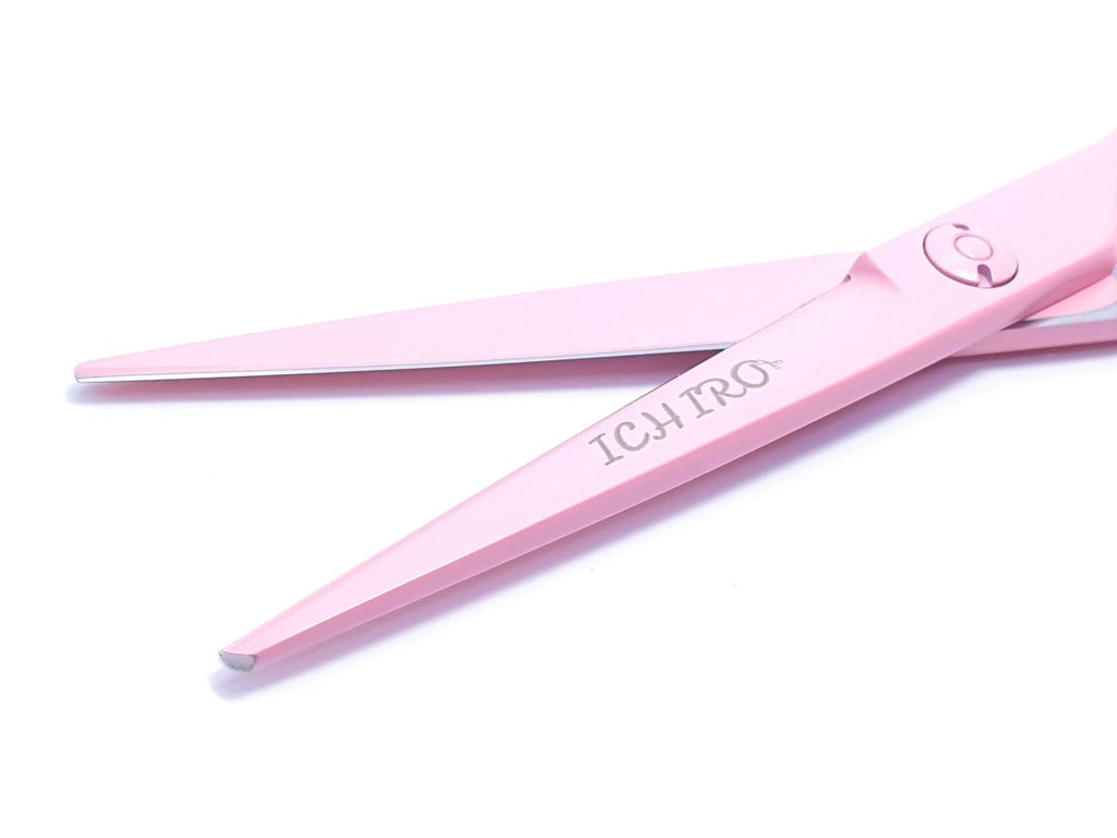 Professional Haircutting Scissors On A Colorful Pastel Background